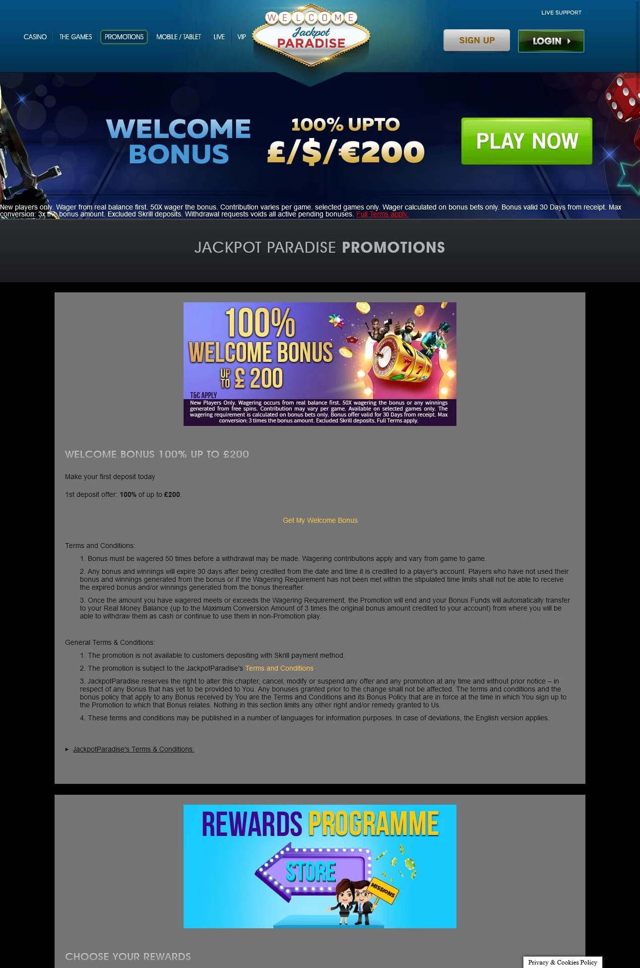 Jackpot Paradise Casino Casino